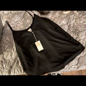 A NEW DAY Sleek Black Tank Blouse